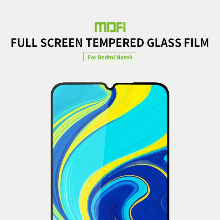 For Xiaomi Redmi Note 9 MOFI 9H 2.5D Full Screen Tempered Glass Film(Black) -  by MOFI | Online Shopping South Africa | PMC TechLife