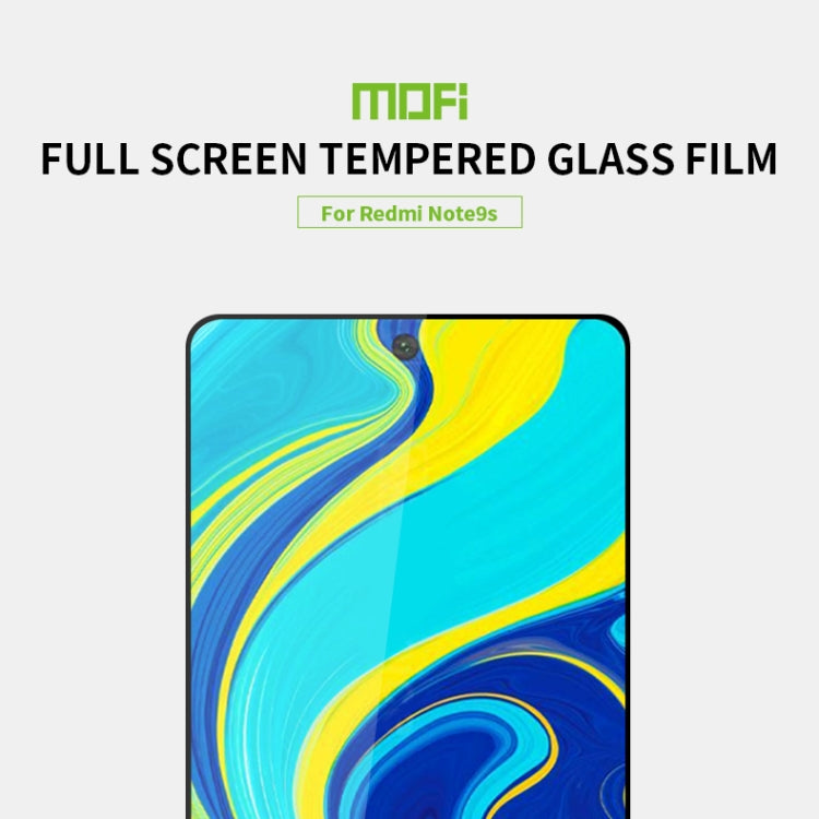 For Xiaomi Redmi Note 9S MOFI 9H 2.5D Full Screen Tempered Glass Film(Black) -  by MOFI | Online Shopping South Africa | PMC TechLife