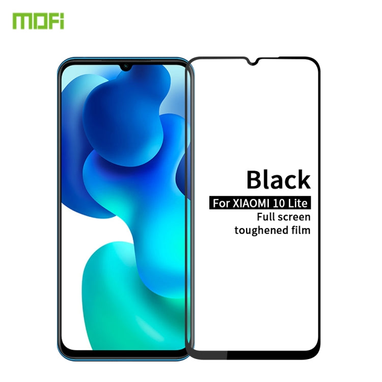 For Xiaomi 10 Lite MOFI 9H 2.5D Full Screen Tempered Glass Film(Black) -  by MOFI | Online Shopping South Africa | PMC TechLife | Buy Now Pay Later Mobicred