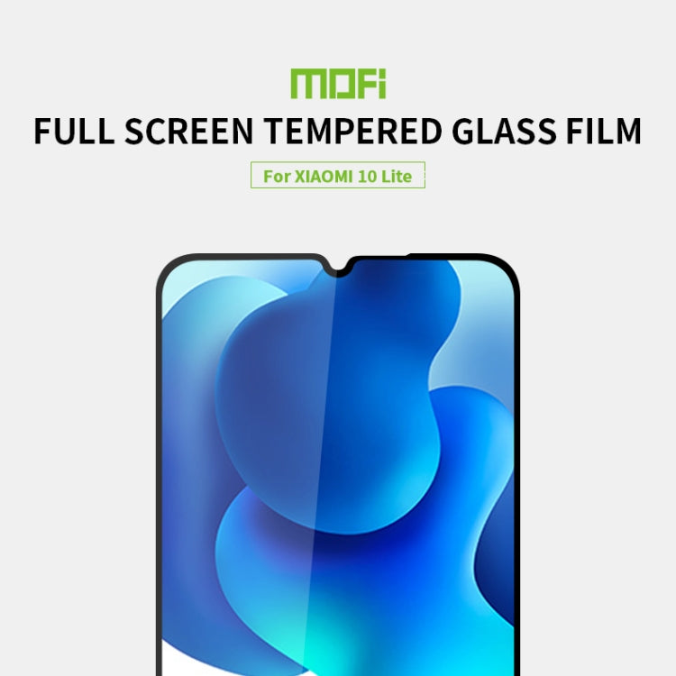For Xiaomi 10 Lite MOFI 9H 2.5D Full Screen Tempered Glass Film(Black) -  by MOFI | Online Shopping South Africa | PMC TechLife | Buy Now Pay Later Mobicred