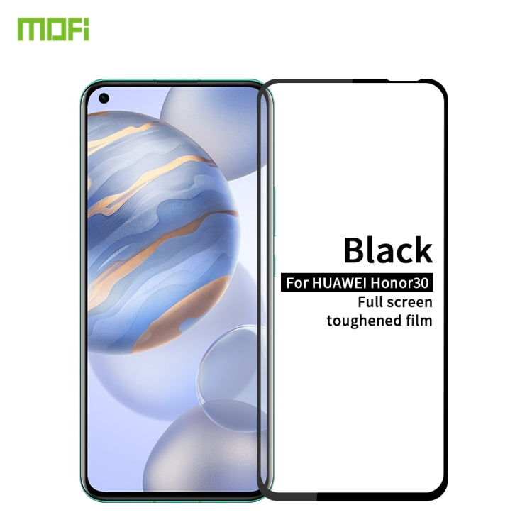 For Huawei Honor 30 / Nova7 MOFI 9H 2.5D Full Screen Tempered Glass Film(Black) - Honor Tempered Glass by MOFI | Online Shopping South Africa | PMC TechLife | Buy Now Pay Later Mobicred