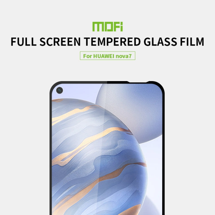 For Huawei Honor 30 / Nova7 MOFI 9H 2.5D Full Screen Tempered Glass Film(Black) - Honor Tempered Glass by MOFI | Online Shopping South Africa | PMC TechLife | Buy Now Pay Later Mobicred