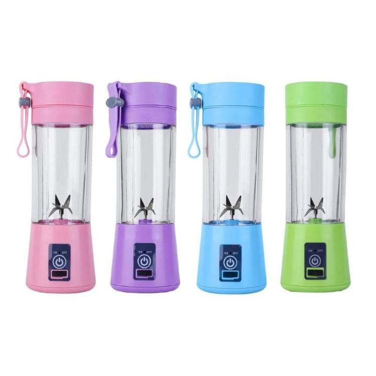 USB Rechargeable Electric Automatic Vegetable Fruit Citrus Orange Juice Maker Cup Mixer Bottle (380ML)(2 Blades Purple) - free shipping - PMC TechLife - Order now!