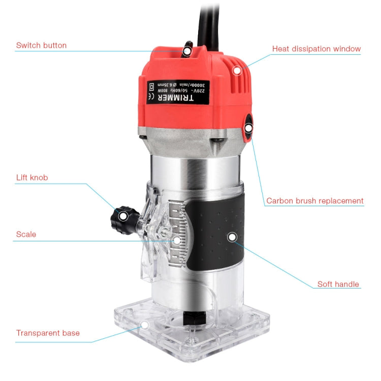 H-6 Woodworking Electric Trimming And Slotting Engraving Machine, Plug Type:AU Plug - Others by PMc TechLife | Online Shopping South Africa | PMc TechLife | Buy Now Pay Later Mobicred