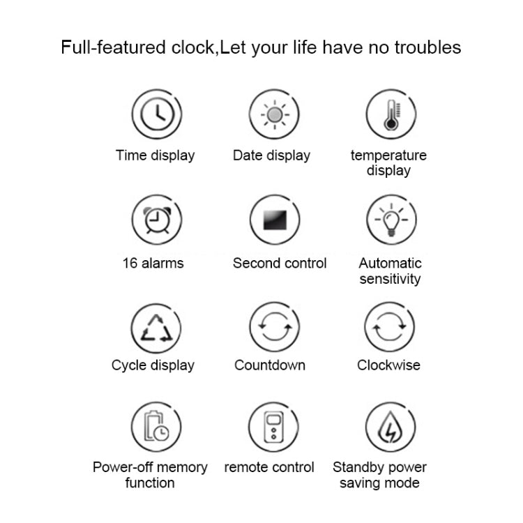 Multifunctional LED Wall Clock Creative Digital Clock, Style:Sealed Box Remote Control(Gold Font) - Wall Clock by PMc TechLife | Online Shopping South Africa | PMc TechLife | Buy Now Pay Later Mobicred