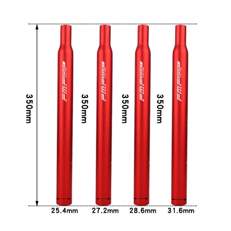 FMFXTR Aluminum Alloy Mountain Bike Extended Seat Post, Specification:25.4x350mm(Red) - Bicycle Seat Posts by FMFXTR | Online Shopping South Africa | PMc TechLife | Buy Now Pay Later Mobicred