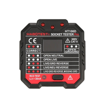 HT106 Socket Testers Voltage Test Detector Ground Line Neutral Line Live Line Leakage Electroscope(EU Plug) - Current & Voltage Tester by PMC Jewellery | Online Shopping South Africa | PMC Jewellery | Buy Now Pay Later Mobicred