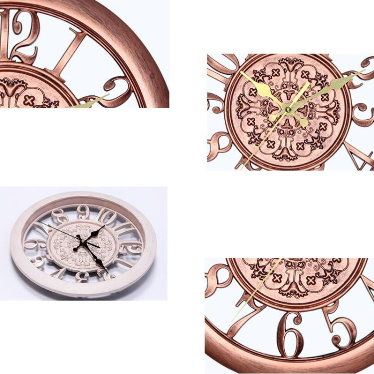 Home Round Retro Living Room Quartz Wall Clock(Antique Silver) - Wall Clock by PMc TechLife | Online Shopping South Africa | PMc TechLife | Buy Now Pay Later Mobicred