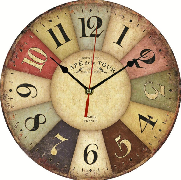 Vintage Wooden MDF Hanging Clock Mute Quartz Clock Living Room Wall Clock(86) - Wall Clock by PMc TechLife | Online Shopping South Africa | PMc TechLife | Buy Now Pay Later Mobicred