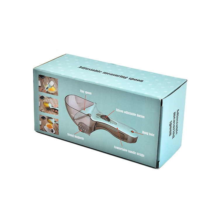 2 in 1 Kitchen Tool Plastic Measuring Spoon Adjustable Baking Tool Measuring Spoon, Specification:1 Large 1 Small Set(Light Blue) - Baking Pastry Tools by PMC TechLife | Online Shopping South Africa | PMC TechLife