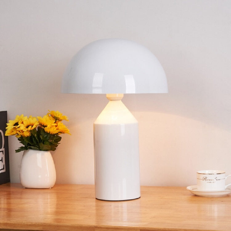 White 220V  E14 LED Metal Mushroom Table Lamp Bedroom Decorative Table Lamp, Size:L - Bedside Light by PMC TechLife | Online Shopping South Africa | PMC TechLife