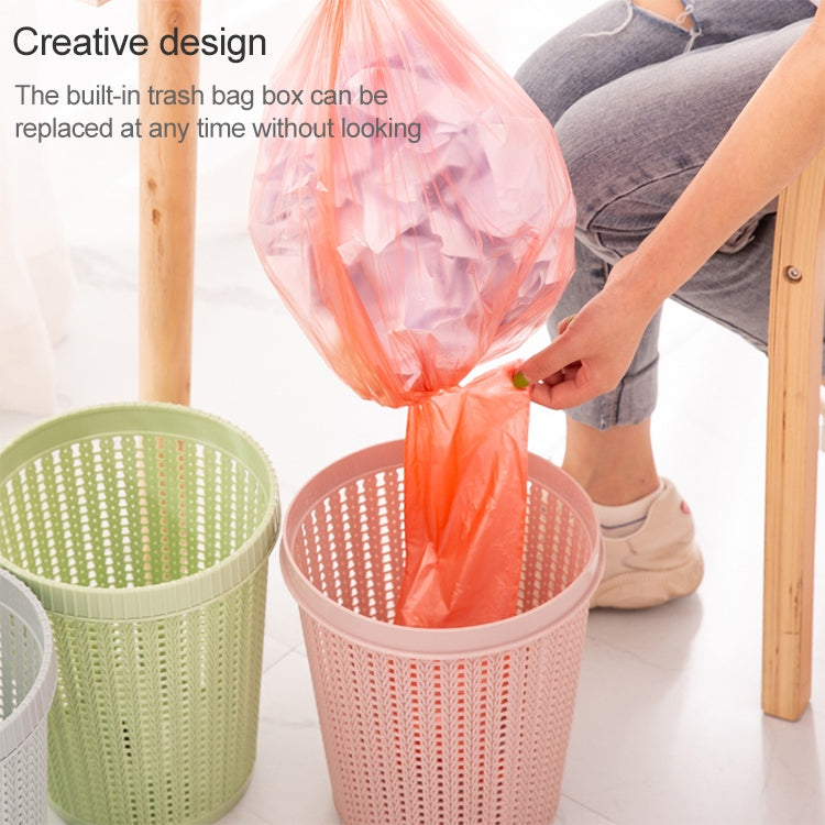 Household Removable Plastic Trash Bin Built-in Trash Bag Box(Pink) - Trash Bin & Bags by PMc TechLife | Online Shopping South Africa | PMc TechLife | Buy Now Pay Later Mobicred