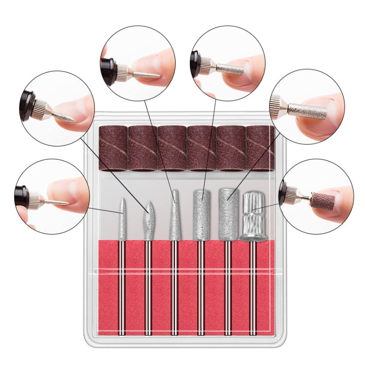 1 Set Power Professional Electric Manicure Machine Pen Pedicure Nail File Nail Tools 6 bits Drill Nail Drill Machine(EU White) - Grinding Tools & Accessories by PMC TechLife | Online Shopping South Africa | PMC TechLife | Buy Now Pay Later Mobicred