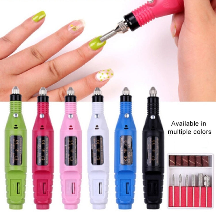 1 Set Power Professional Electric Manicure Machine Pen Pedicure Nail File Nail Tools 6 bits Drill Nail Drill Machine(EU White) - Grinding Tools & Accessories by PMC Jewellery | Online Shopping South Africa | PMC Jewellery | Buy Now Pay Later Mobicred