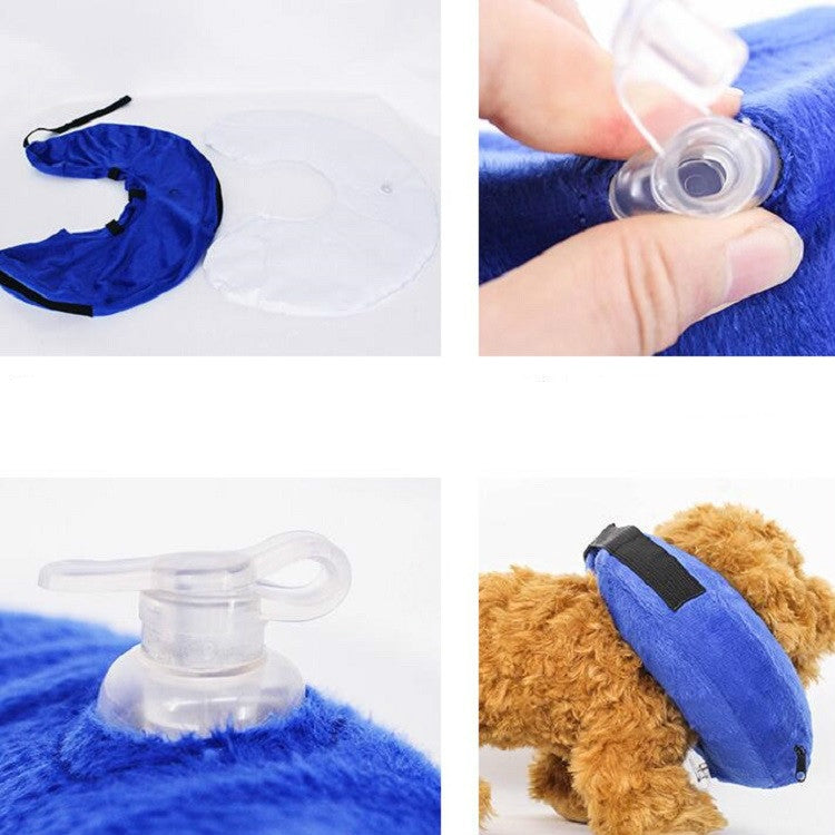 Dog Collar PVC Inflatable Pet Anti-snatch Collar, Size:M(Blue) - Collars by PMC TechLife | Online Shopping South Africa | PMC TechLife