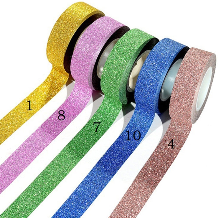 Flash Washi Sticky Paper Tape Label DIY Decorative Tape, Length: 10m(Rose Red) - Tape & Solid glue by others | Online Shopping South Africa | PMC TechLife
