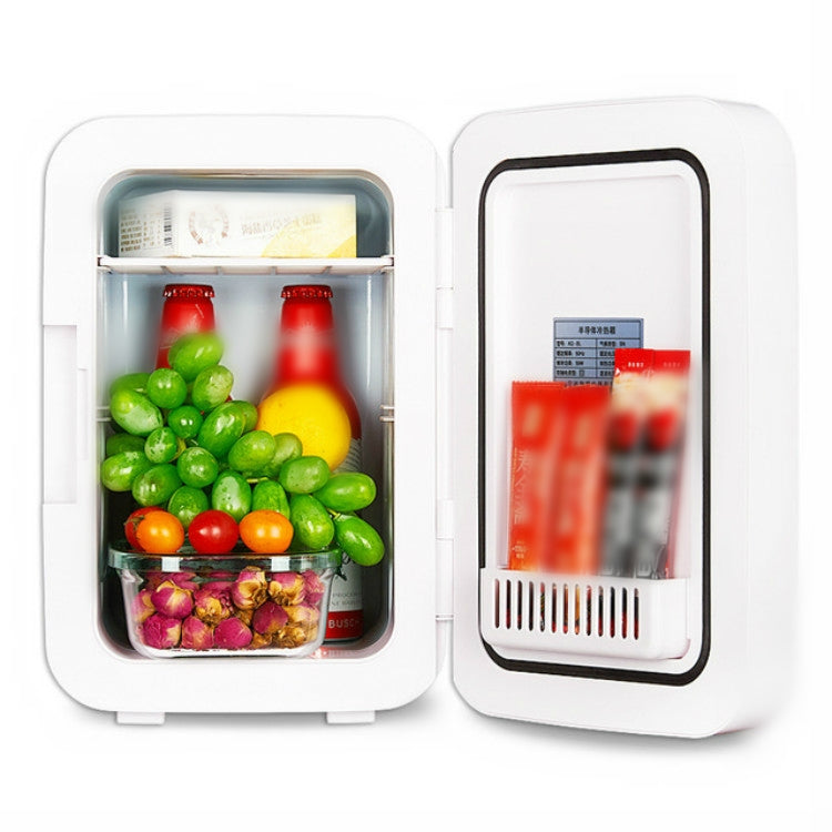 Somate SMT-8L Digital Display Car Home Dual-use Mini Refrigerator, Color:White Tempering Door, Specification:CN Plug - free shipping - PMC TechLife - Order now!