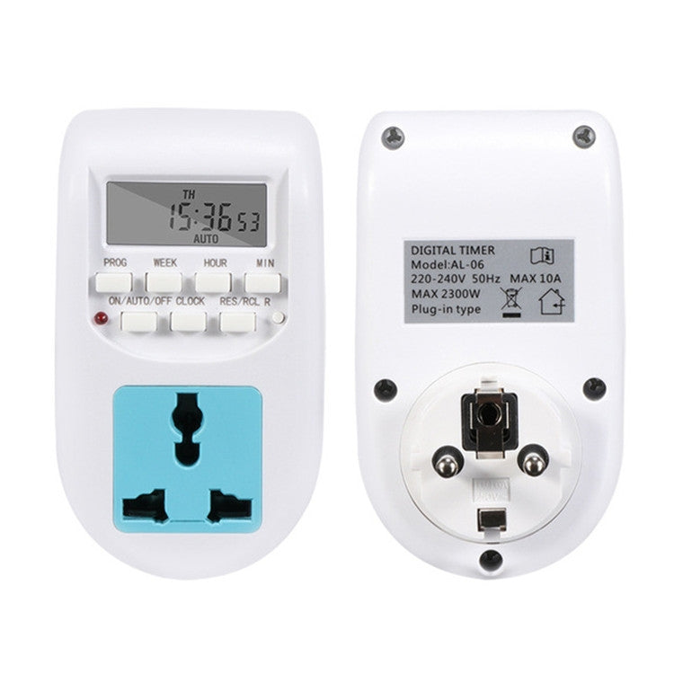 AL-06  220-240V  Digital Timer  Switch Socket, EU Plug - Energy Saving Timer Socket by PMC TechLife | Online Shopping South Africa | PMC TechLife | Buy Now Pay Later Mobicred