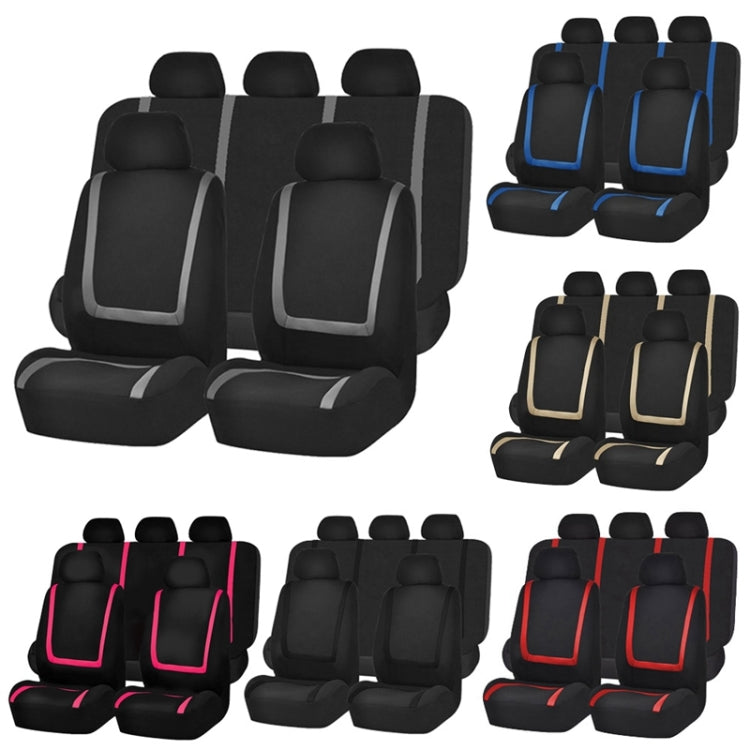 Universal Car Seat Cover Polyester Fabric Automobile Seat Covers Car Seat Cover Vehicle Seat Protector Interior Accessories 4pcs Set Black - Seat Accessories by PMC Jewellery | Online Shopping South Africa | PMC Jewellery | Buy Now Pay Later Mobicred