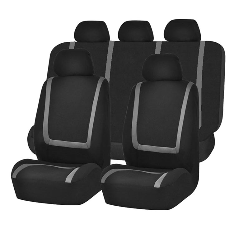 Universal Car Seat Cover Polyester Fabric Automobile Seat Covers Car Seat Cover Vehicle Seat Protector Interior Accessories 4pcs Set Red - Seat Accessories by PMC Jewellery | Online Shopping South Africa | PMC Jewellery | Buy Now Pay Later Mobicred