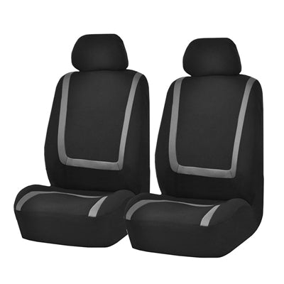 Universal Car Seat Cover Polyester Fabric Automobile Seat Covers Car Seat Cover Vehicle Seat Protector Interior Accessories 4pcs Set Gray - Seat Accessories by PMC Jewellery | Online Shopping South Africa | PMC Jewellery | Buy Now Pay Later Mobicred