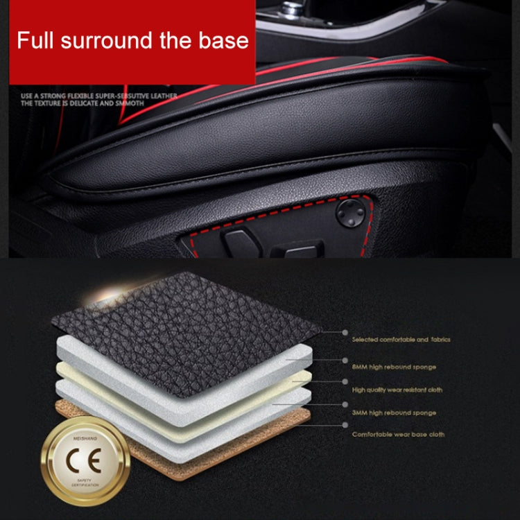 Universal PU Leather Car Seat Cover Black White - Seat Accessories by PMC TechLife | Online Shopping South Africa | PMC TechLife | Buy Now Pay Later Mobicred