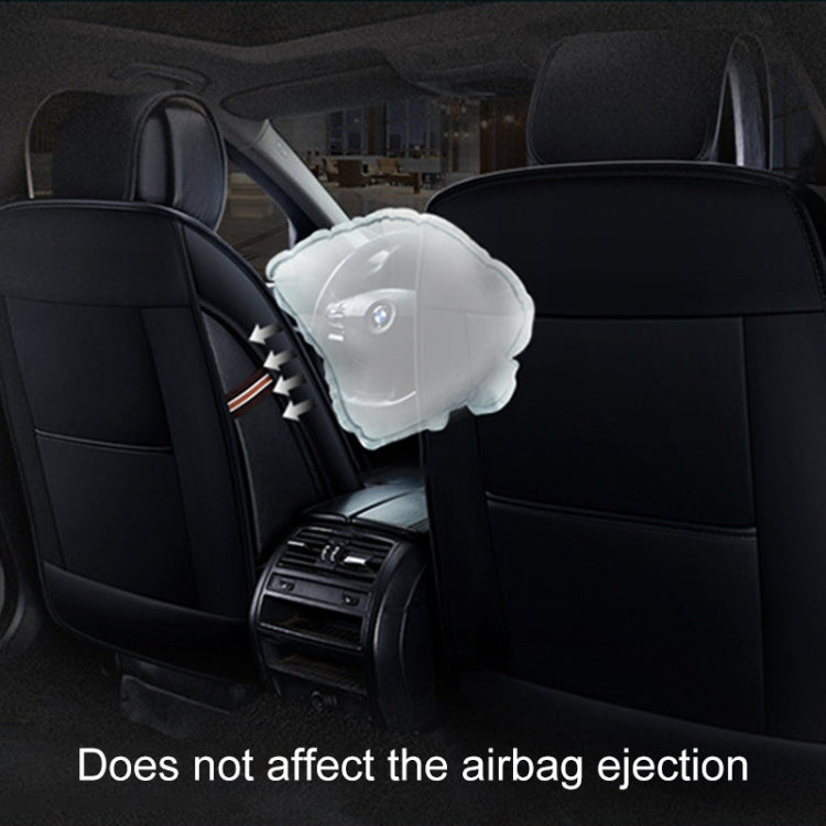 Universal PU Leather Car Seat Cover Black White - Seat Accessories by PMC TechLife | Online Shopping South Africa | PMC TechLife | Buy Now Pay Later Mobicred