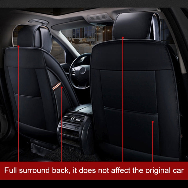 Universal PU Leather Car Seat Cover Coffee Deluxe - Seat Accessories by PMC TechLife | Online Shopping South Africa | PMC TechLife | Buy Now Pay Later Mobicred
