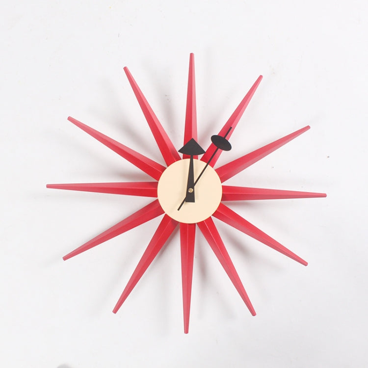 Simple Modern Sun Clock Creative Home Accessories Wall Clock(Red Pole) - Wall Clock by PMC TechLife | Online Shopping South Africa | PMC TechLife