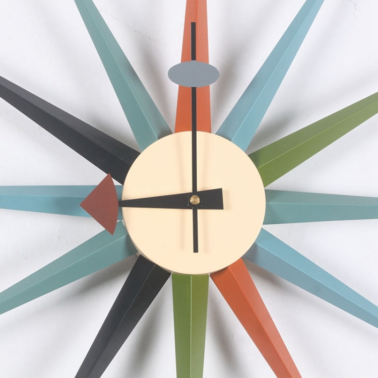 48cm Simple Modern Sun Clock Creative Home Accessories Wall Clock(Black Pole) - Wall Clock by PMc TechLife | Online Shopping South Africa | PMc TechLife | Buy Now Pay Later Mobicred