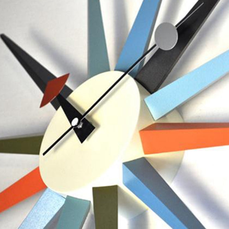 48cm Simple Modern Sun Clock Creative Home Accessories Wall Clock(Black Pole) - Wall Clock by PMc TechLife | Online Shopping South Africa | PMc TechLife | Buy Now Pay Later Mobicred