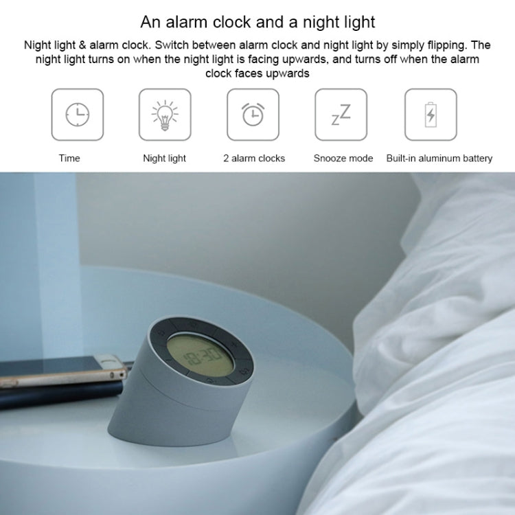Simple Home Creative Multi-function Charging Stepless Dimming Alarm Clock Night Light(Gray) - Alarm Clocks by PMc TechLife | Online Shopping South Africa | PMc TechLife | Buy Now Pay Later Mobicred
