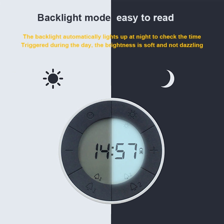 Simple Home Creative Multi-function Charging Stepless Dimming Alarm Clock Night Light(Gray) - Alarm Clocks by PMc TechLife | Online Shopping South Africa | PMc TechLife | Buy Now Pay Later Mobicred