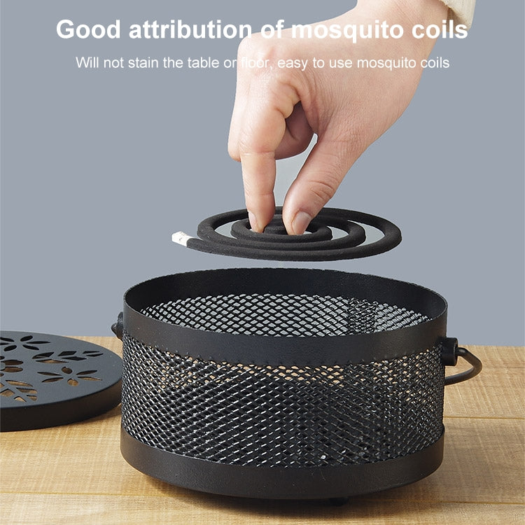 Outdoor Portable Multifunctional Hollow Fireproof Mosquito Coil Box with Lid(Black) - Mosquito Coil Tray by PMC TechLife | Online Shopping South Africa | PMC TechLife | Buy Now Pay Later Mobicred