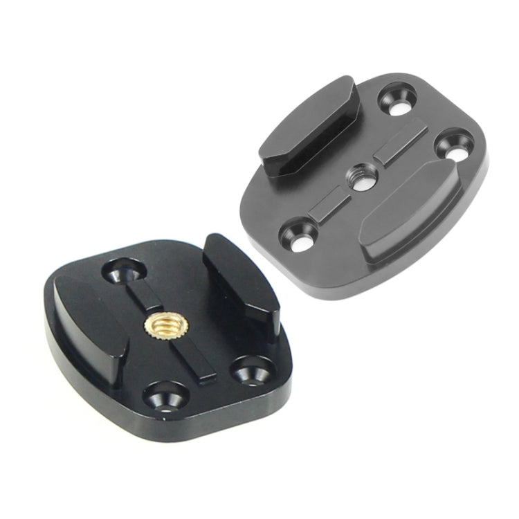 4 Holes Aluminum Quick Release Tripod Mount Base For Sports Camera, Color: Black - Helmet Mount by PMC TechLife | Online Shopping South Africa | PMC TechLife | Buy Now Pay Later Mobicred