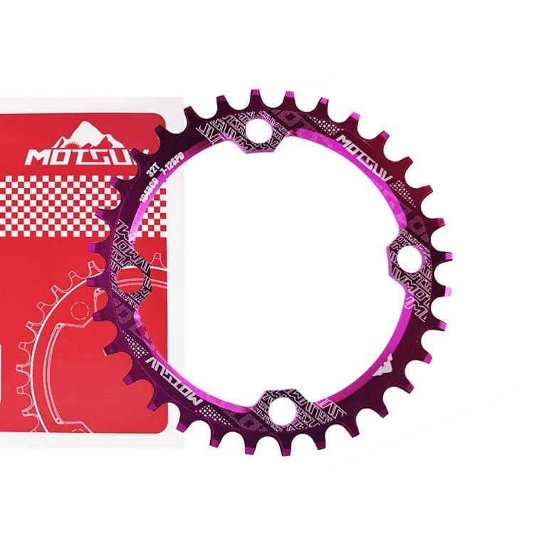 MOTSUV Narrow Wide Chainring MTB  Bicycle 104BCD Tooth Plate Parts(Purple) - Bicycle Brake Parts by MOTSUV | Online Shopping South Africa | PMC TechLife | Buy Now Pay Later Mobicred