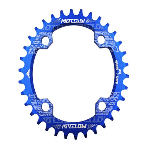 MOTSUV Narrow Wide Chainring MTB  Bicycle 104BCD Tooth Plate Parts(Blue) - Bicycle Brake Parts by MOTSUV | Online Shopping South Africa | PMC TechLife | Buy Now Pay Later Mobicred