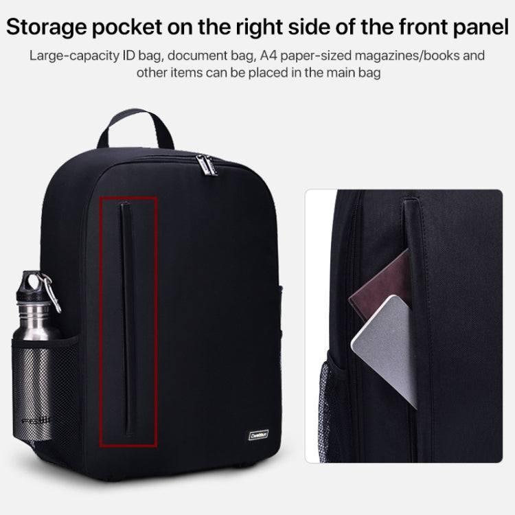 Cwatcun Shoulder Digital Camera Bag Outdoor Nylon Photography Backpack(Black (Big size)) - free shipping - PMC TechLife - Order now!