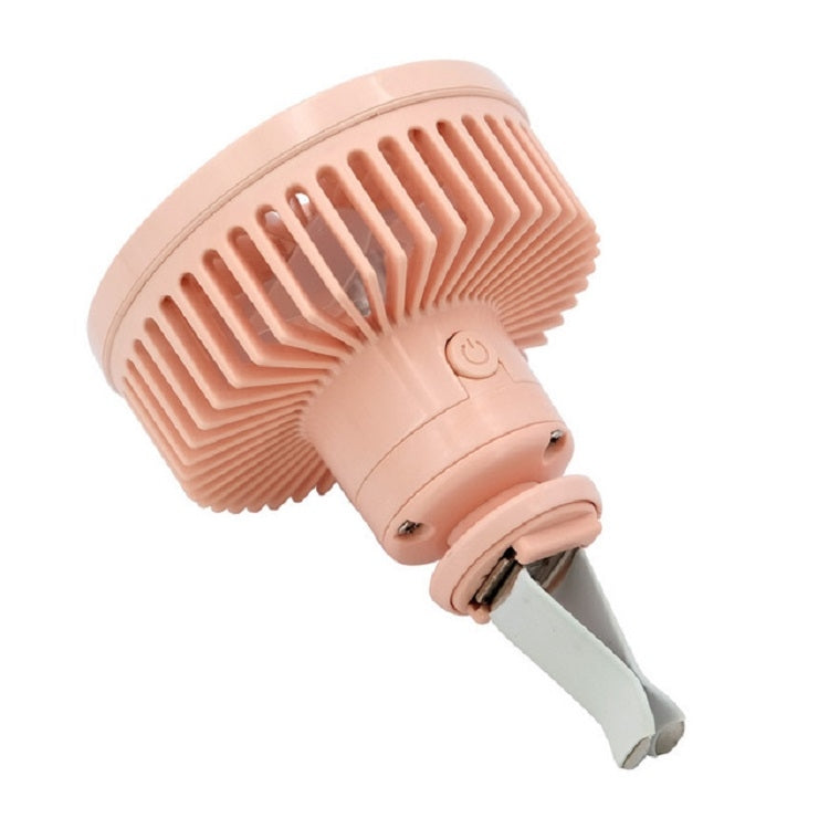 Car Vent Fan Multi-function USB Interface Mini LED Lamp Car Fan(Pink) - Heating & Fans by PMC TechLife | Online Shopping South Africa | PMC TechLife | Buy Now Pay Later Mobicred