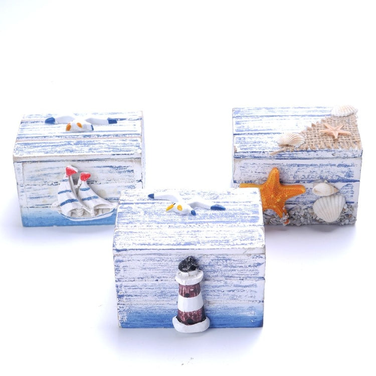 Wooden Pirate Jewellery Storage Box Case Holder Vintage Desk Storage Box(Lighthouse) - free shipping - PMc TechLife - Order now!