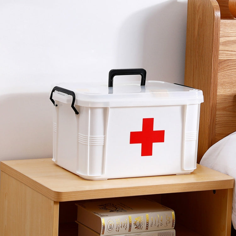 Family Multi-layer Emergency Medicine Storage Box Household Plastic Box, Size: L(White) - free shipping - PMC TechLife - Order now!