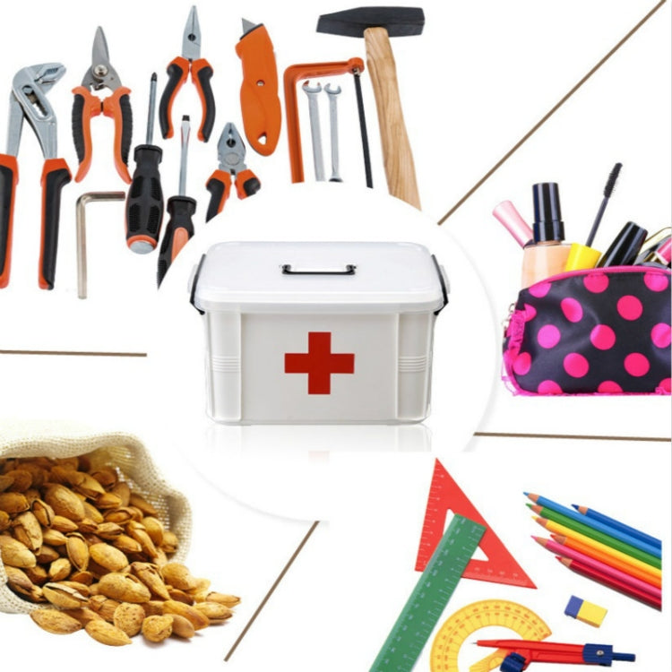 Family Multi-layer Emergency Medicine Storage Box Household Plastic Box, Size: L(White) - free shipping - PMC TechLife - Order now!