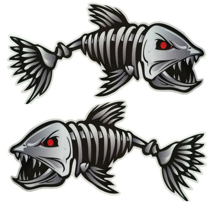 10 PCS Horror Skeleton Shark Fishing Daren Cover Scratch Reflective Waterproof Personality Body Sticker 30*15cm - Decorative Sticker by PMC Jewellery | Online Shopping South Africa | PMC Jewellery | Buy Now Pay Later Mobicred