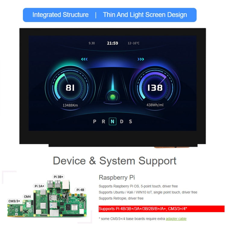 Waveshare 5 Inch DSI Display, 800 × 480 Pixel, IPS Display Panel, Style:No Touch - LCD & LED Display Module by Waveshare | Online Shopping South Africa | PMC Jewellery | Buy Now Pay Later Mobicred