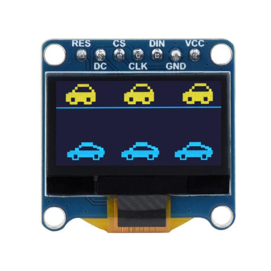 Waveshare 0.96 inch OLED Display Module, 128×64 Resolution, SPI / I2C Communication(C Yellow Blue) - Boards & Shields by Waveshare | Online Shopping South Africa | PMC Jewellery | Buy Now Pay Later Mobicred