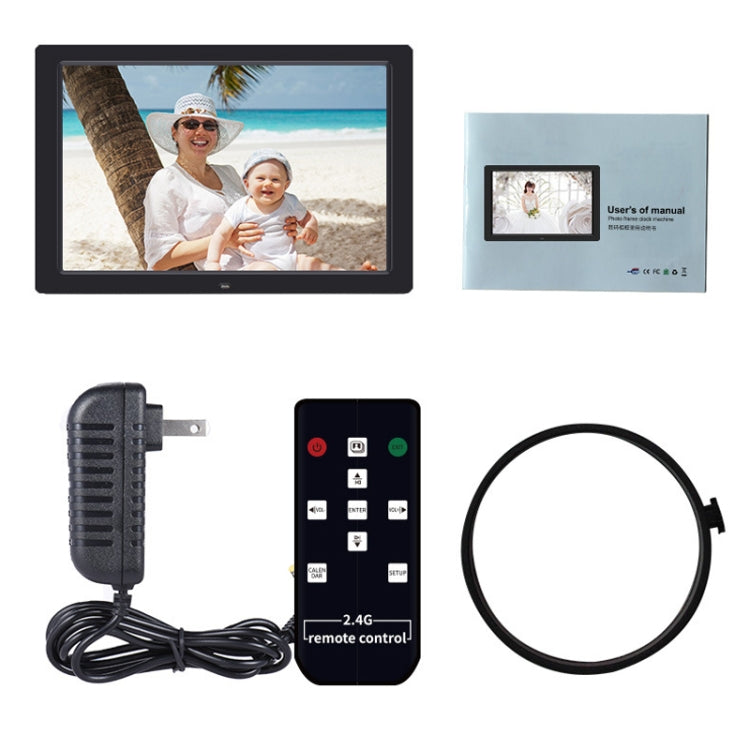 DPF-1201 12 inch 1280x800 Resolution Wall Mounted Advertising Machine LCD Electronic Photo Frame, Plug:EU Plug(Black) - 11-15 inch by PMC TechLife | Online Shopping South Africa | PMC TechLife | Buy Now Pay Later Mobicred