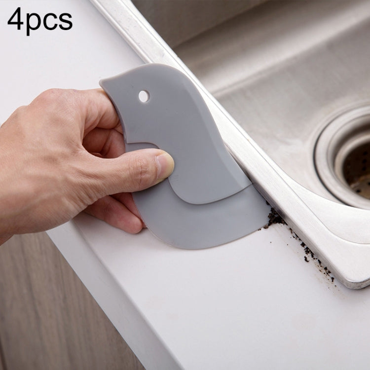 4 PCS Penguin Shape Soft Scraper Kitchen Baking Gadget(Grey) - Cutlery Sets by PMC TechLife | Online Shopping South Africa | PMC TechLife | Buy Now Pay Later Mobicred