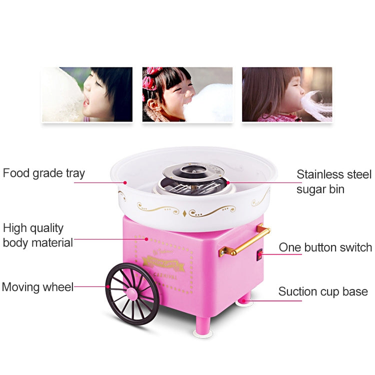 Retro Trolley Mini Cotton Candy Machine, Specification:U.S. Regulations 110 V(Red) - free shipping - PMC TechLife - Order now!
