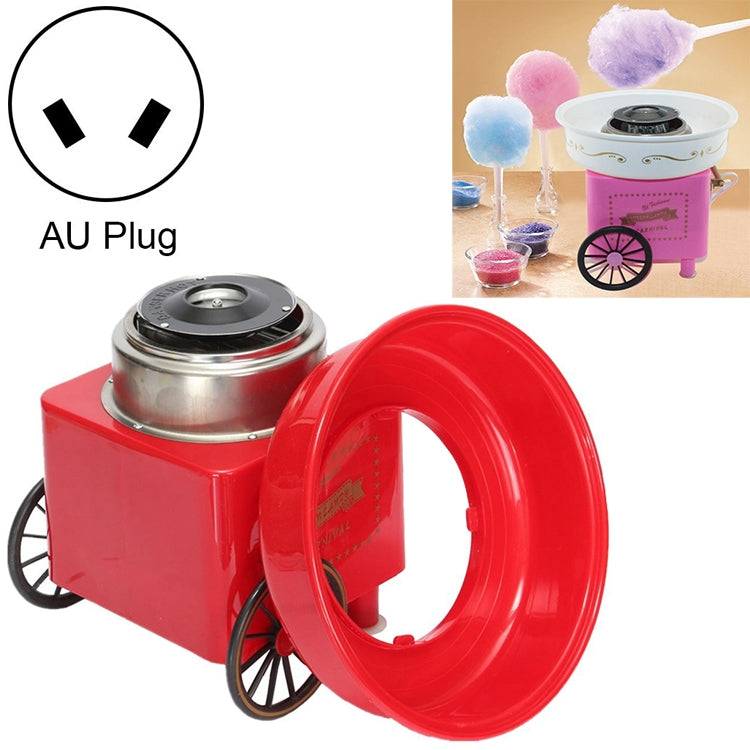 Retro Trolley Mini Cotton Candy Machine, Specification:Australian Regulations 220 V(Red) - free shipping - PMC TechLife - Order now!
