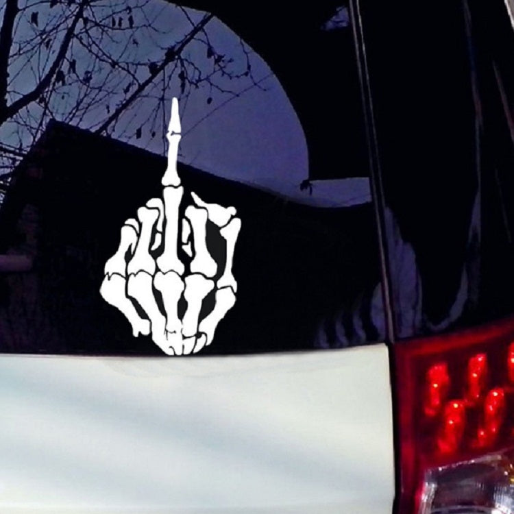 10 PCS Anti-High Beam Car Sticker Middle Finger Despise Reflective Car Sticker Bones Motorcycle Sticker(Red) - Decorative Sticker by PMC TechLife | Online Shopping South Africa | PMC TechLife | Buy Now Pay Later Mobicred